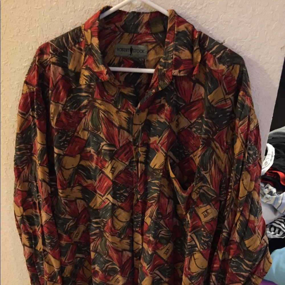 Robert Stock Men’s 100% Silk Shirt